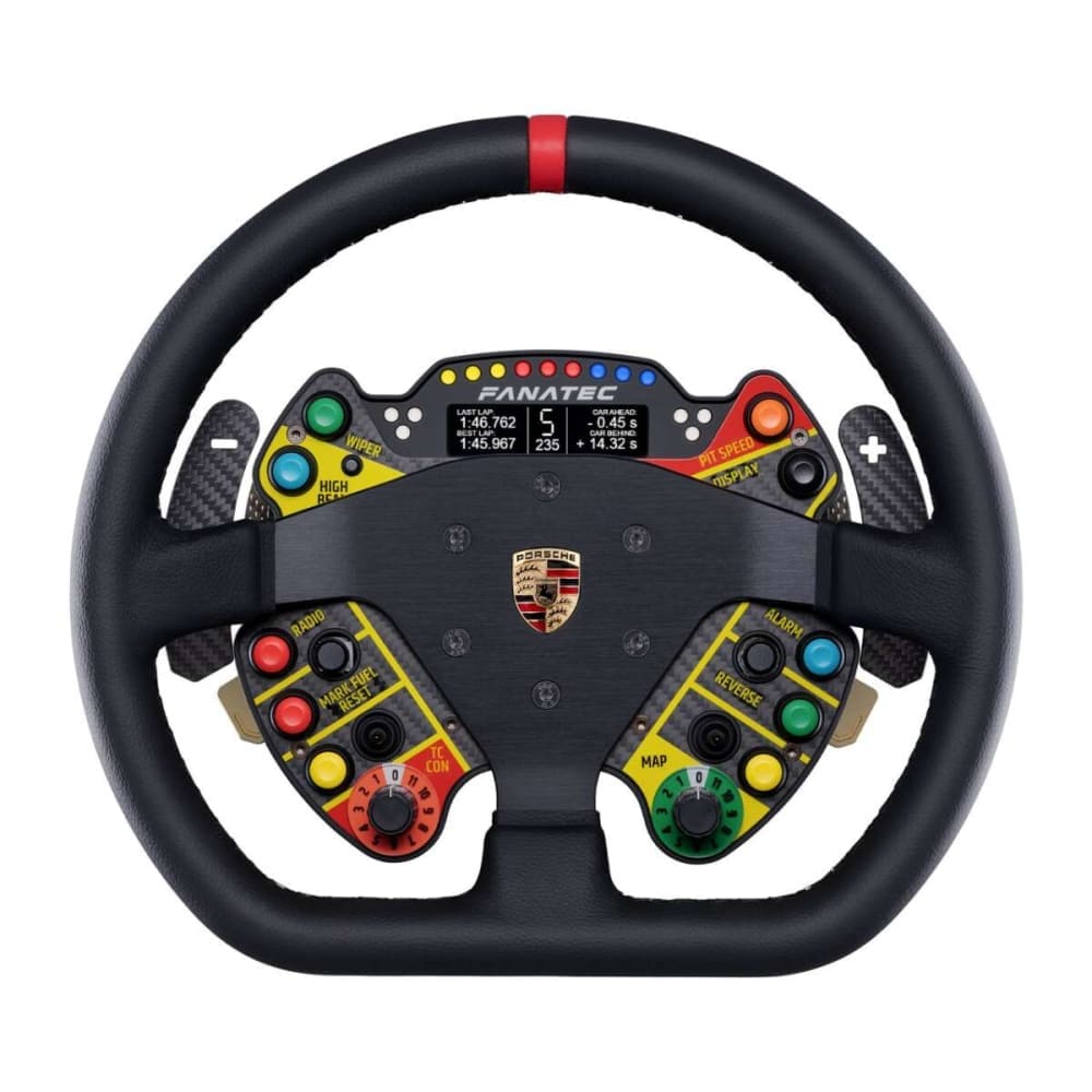 Fanatec Podium Steering Wheel Porsche 911 Gt3 R Leather Complete Qr1 Racing Equipment