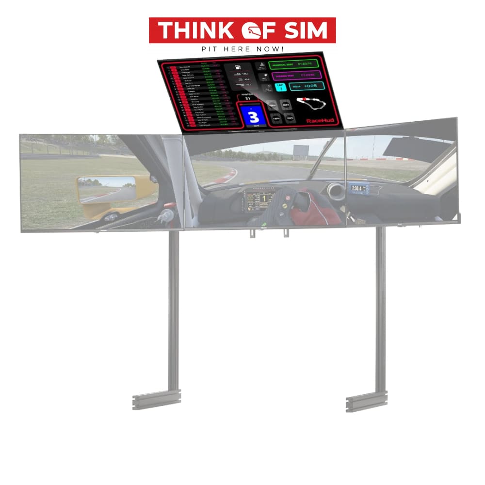 Next Level Racing Elite Freestanding Overhead Quad Monitor Add-On Black Cockpit