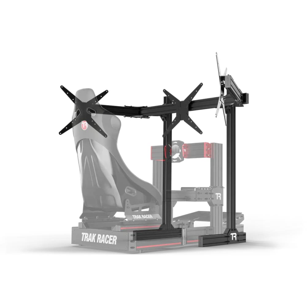 Trak Racer Aluminium Floor Standing Triple Monitor Stand with VESA Mount (1200mm support) Racing Cockpit