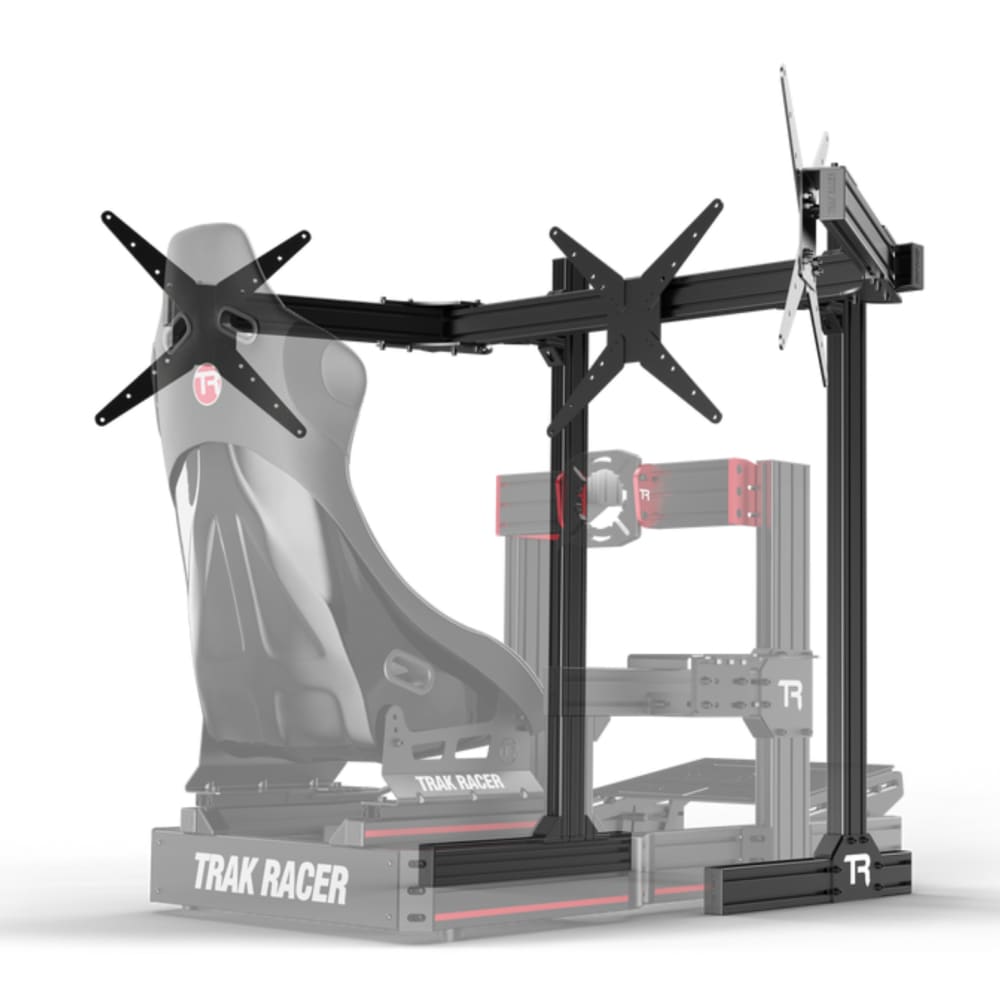 Trak Racer Aluminium Floor Standing Triple Monitor Stand With Vesa Mount Racing Cockpit