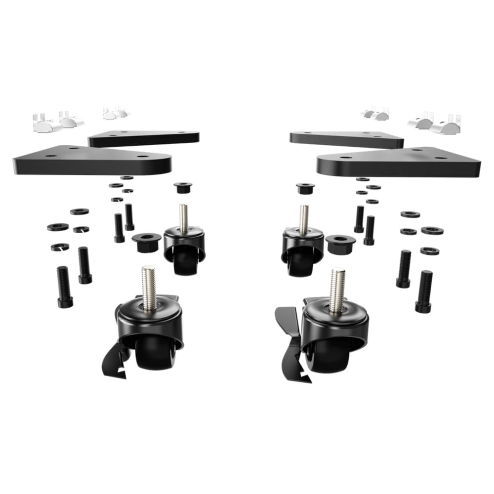 Trak Racer Tr8020 Caster Wheels With Brake And Mounting Brackets Racing Cockpit