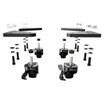 Trak Racer Tr8020 Caster Wheels With Brake And Mounting Brackets Racing Cockpit